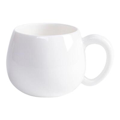 羊脂玉瓷功夫茶杯带把喝茶单杯