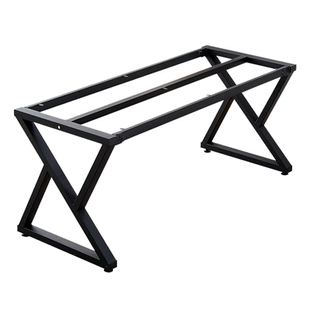 定制铁艺桌腿支架金属岩板瓷砖大理石实木桌架办公桌电脑茶几桌脚