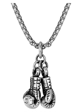 KREAM 纯银拳击手套吊坠男士项链高级潮牌个性配饰女