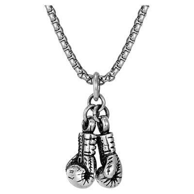 KREAM 纯银拳击手套吊坠男士项链高级潮牌个性配饰女