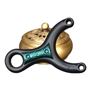 正品聚义弓社扁皮筋金属配重树脂单卡球弹弓叉角羚户外精准大威力