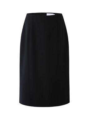 TieForHer York约克半裙夏季高智感直筒通勤黑色百搭半身一步裙女