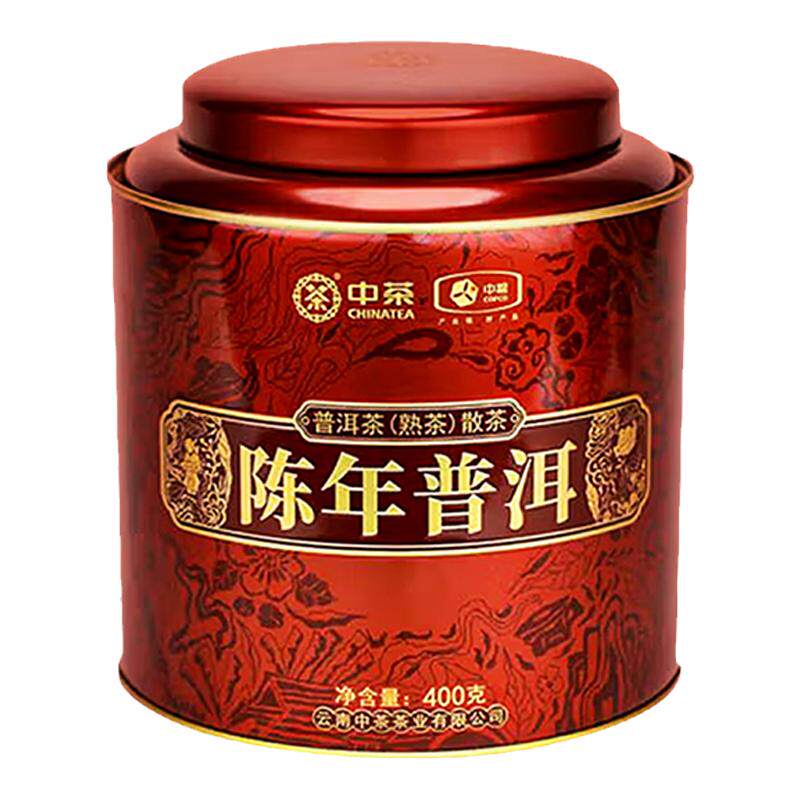 2022年中茶普洱熟茶散茶400克/罐