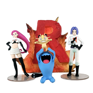 BKM小精灵二次元摆件反派组织火箭队武藏小次郎喵喵果然翁gk手办