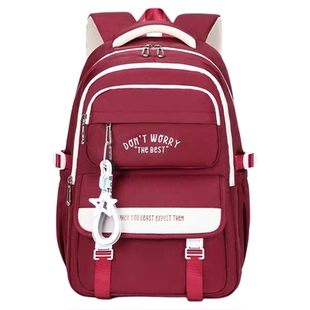 书包女生大容量初高中生背包6年级防水轻便学生双肩包结实学生包