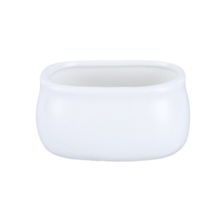 酒店餐厅专用纯白陶瓷咖啡糖罐奶盅糖缸茶包盒调味罐旦形糖盅