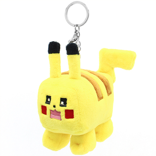 CG口袋妖怪 宝n可梦周边皮卡丘蒜头水王毛绒公仔钥匙扣书包小挂件