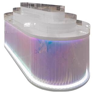 化妆品小样展示柜彩妆柜子陈列中岛货架烤漆柜全店定制展示台展柜