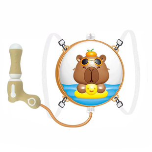 卡皮巴拉儿童背包水枪抽拉式大容量喷水呲滋玩水夏天打水仗男女孩