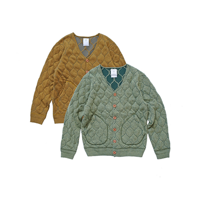 菱格羊毛双层开衫开衫