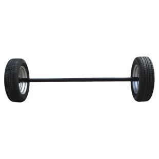 载重2吨拖车后桥总成改装车桥餐车马车轮子带轴拖车轴总成带轮胎