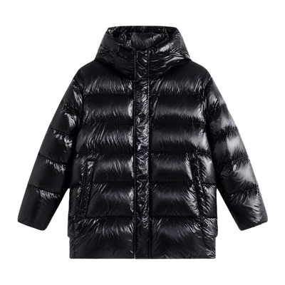 雪中飞kids短款厚款亮面鹅绒服