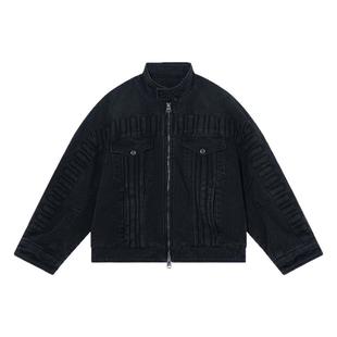 JUPSTUDIO90白鹅绒复古风牛仔羽绒服男冬季厚款墨绿色防寒服外套