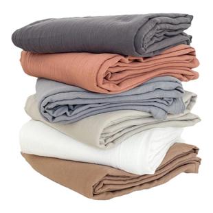 花花造梦全棉皱皱纱纯色系列床单床笠款单品纯棉水洗褶皱单件亲肤