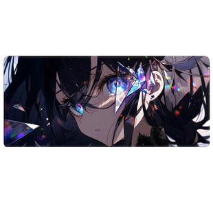 动漫鼠标垫子超大锁边二次元定制男键盘垫笔记本电脑垫电竞滑鼠垫