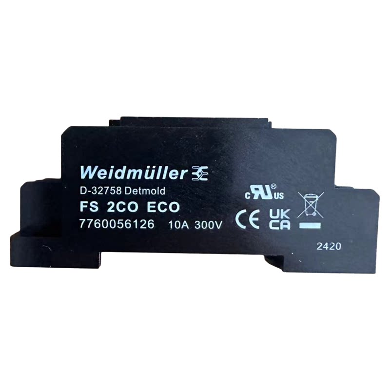 原装正品Weidmuller魏德米勒继电器底座 FS 2CO ECO 7760056126