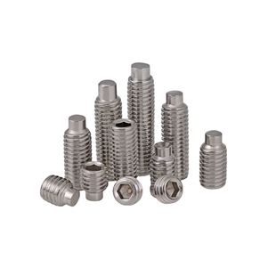 凸端紧定螺丝304不锈钢内六角无头螺丝顶丝M3M4M5M6M8M10机米螺丝