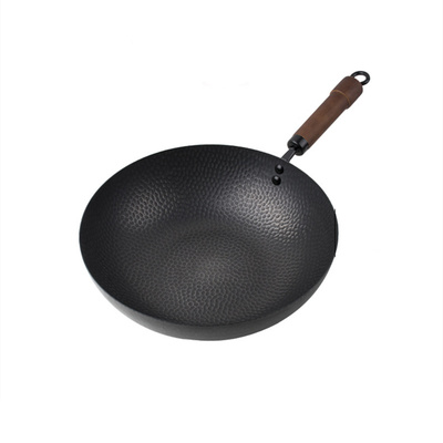 炒锅熟铁锻打人用辅食26/28cm