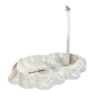 陶瓷放钥匙收纳玄关摆件轻奢高档入户门口鞋柜装饰品奶油风置物架