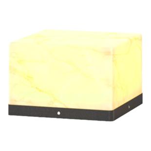 柱头灯太阳能柱子灯户外围墙灯别墅庭院门柱灯大门灯简约仿云石灯