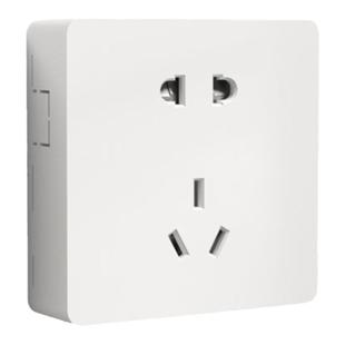 国际电工明装5五孔插座明线明盒墙面墙壁多孔家用超薄带开关面板