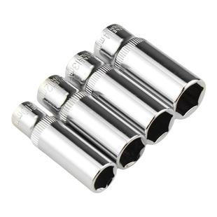 开拓1/4小飞六角加长套筒头4-14mm单个小8号10个的5 6 7 12 13mm