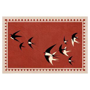 红色入户门地垫轻奢简约现代喜庆门垫进门脚垫可裁剪防滑耐脏地毯