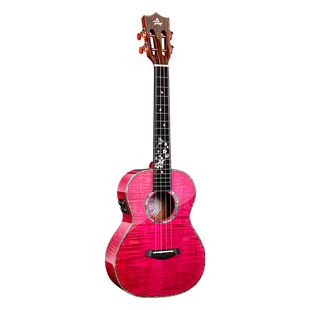 艾吉玛AJIMA虎纹枫木全单手工擦色进阶演奏镜面亮光尤克里里琴S98