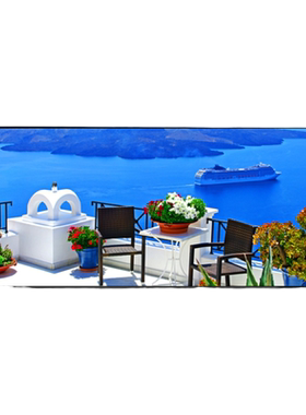 爱琴海地中海晶瓷画客厅抽象意境