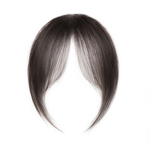 八字刘海假发女片头顶自然前额假刘海全真发隐形无痕发际线假发片