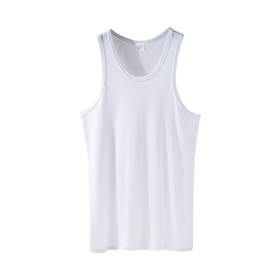 浪莎男士背心内穿秋冬纯棉打底老头衫男款全棉运动健身吸汗衫内搭