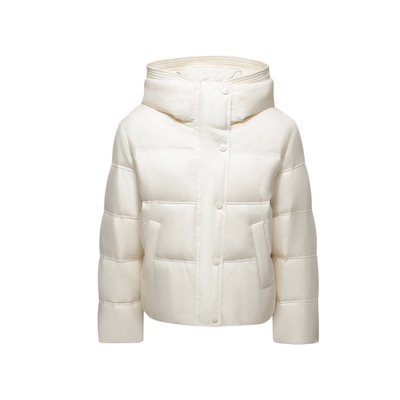 保暖舒适百搭连帽羽绒服女款外套