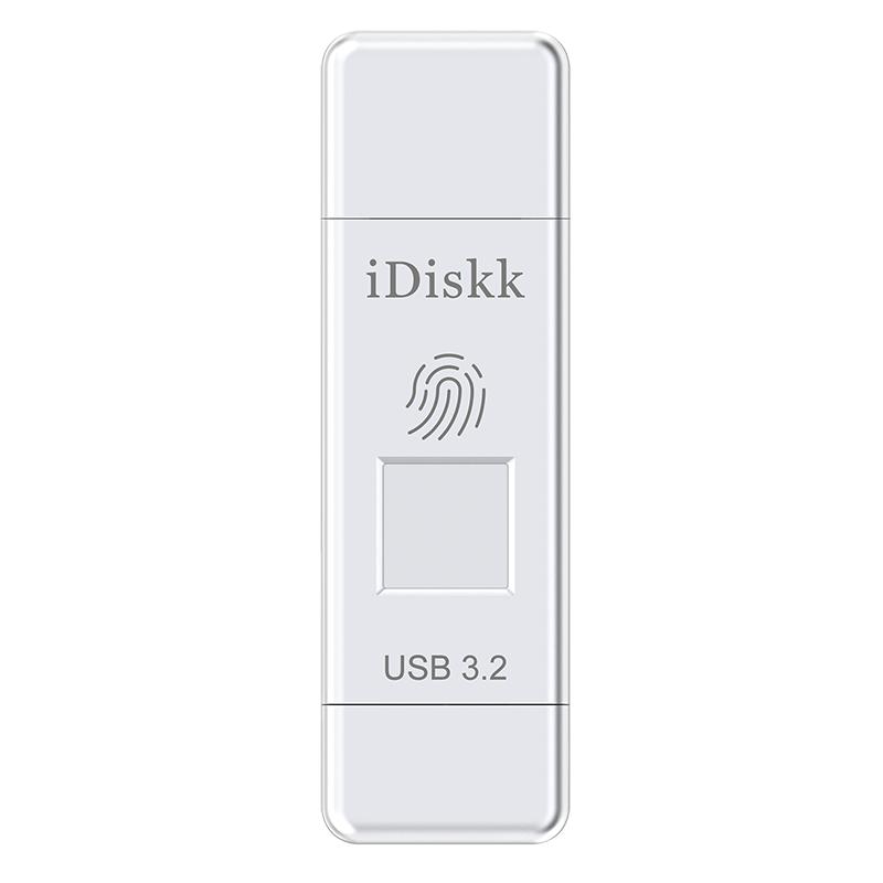 idiskk指纹加密u盘手机电脑两用typec固态高速128g华为扩容优盘