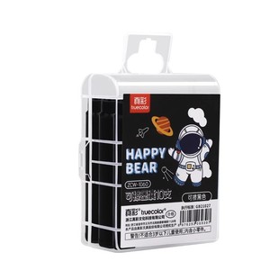 真彩热敏可擦钢笔墨囊小学生专用蓝色墨水纯蓝三年级晶蓝蓝黑色通用可替换34mm盒热可擦学生可换墨蓝色墨囊式