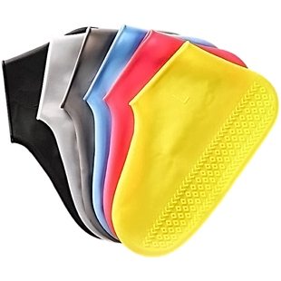 硅胶中筒防水鞋套防滑加厚耐磨儿童防雨鞋套男女靴套家用室内脚套