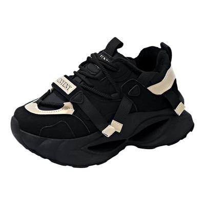 杨幂同款厚底加绒老爹鞋女