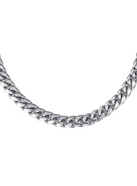 钛钢古巴链男女不掉色项链买一送