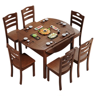 折叠麻桌机麻将机全自动家用实木麻将桌餐桌两用餐麻一体旋翼机