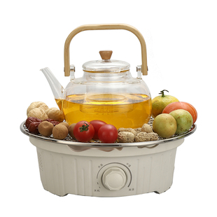 围炉煮茶家用室内2025新款电陶炉煮茶器玻璃茶壶电烤火炉茶具套装