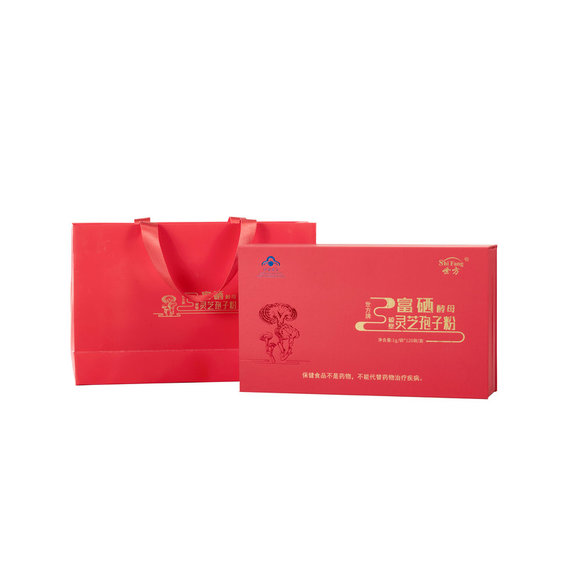 世方牌富硒酵母破壁灵芝孢子粉礼盒装 1g/袋*120袋