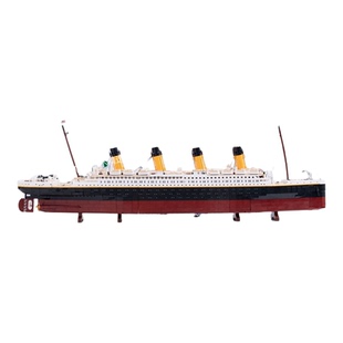 新款泰坦尼克号积木拼装大型游轮摆件益智男孩玩具新年礼物送男生
