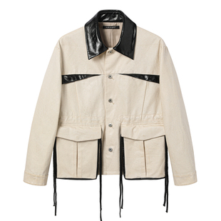 芸蚁〔刷墙工〕特殊覆膜防水功能性纯棉可拆卸双袋抽绳结构夹克