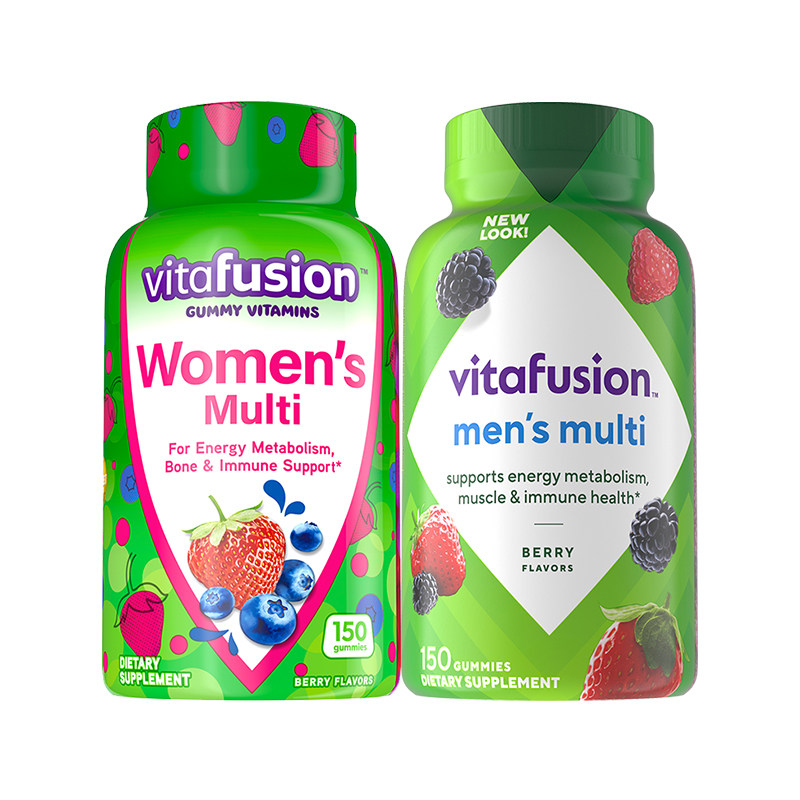 vitafusion进口女士+男士复合维生素ad女性多种软糖男维