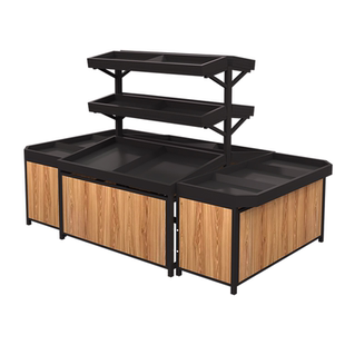 生鲜超市货架多层展示框阶梯式中岛商用陈列柜蔬菜水果专用展示架