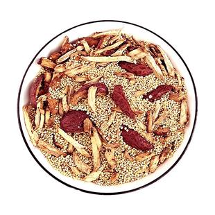 姜枣茶炒熟小米红枣姜丝茶陈皮紫苏姜米三伏天茶饮铁锅炒焦枣烤茶