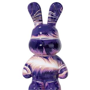 网红流体熊兔摆件涂色暴力熊流体熊兔白胚存钱罐手工diy礼物摆件