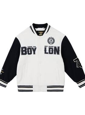 BOY童装秋新款儿童棒球服外套轻薄时尚撞色夹克衫男女童中大童