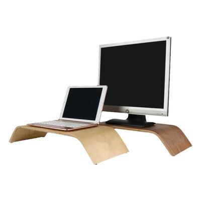 实木一体成型牢固胡桃立式电脑架