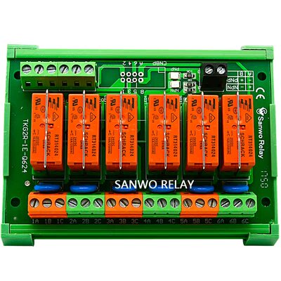 8路泰科电磁继电器模组PLC输出放大板控制器 RT314024/RT424024