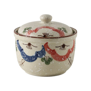 日式复古家用陶瓷隔水炖蒸汤盅粗陶汤罐瓦罐陶罐小炖罐碗罐盅炖盅